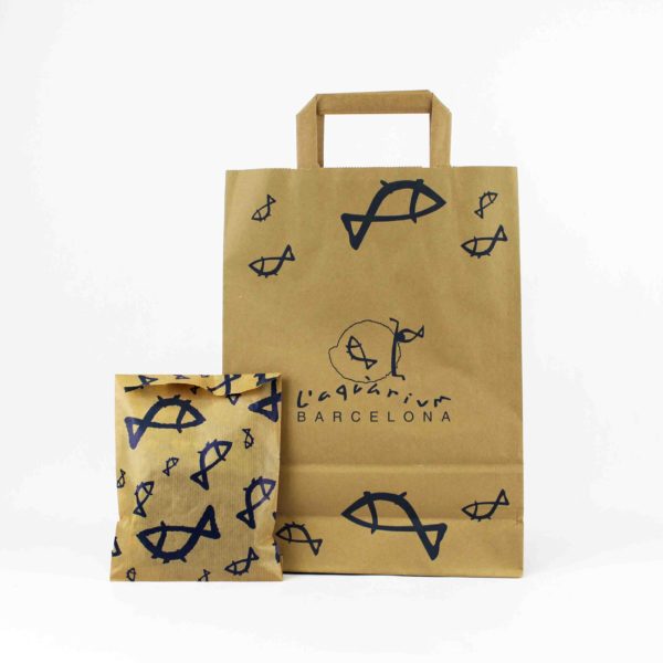 Aquarium BCN kraft bag and envelope